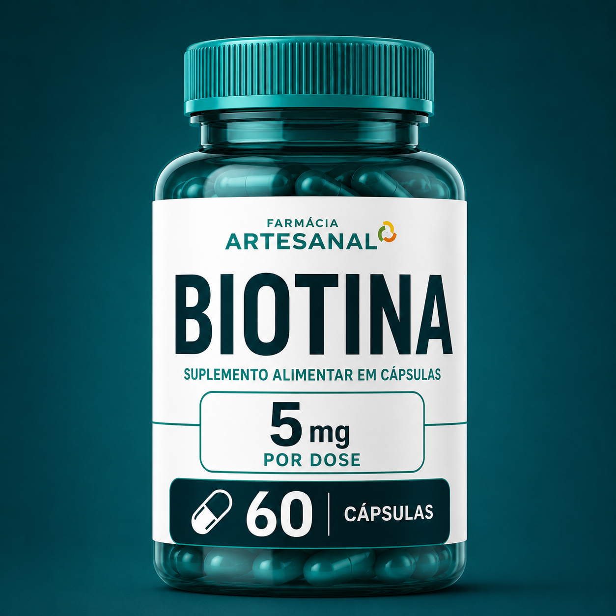 Biotina 5 mg Farmácia Artesanal