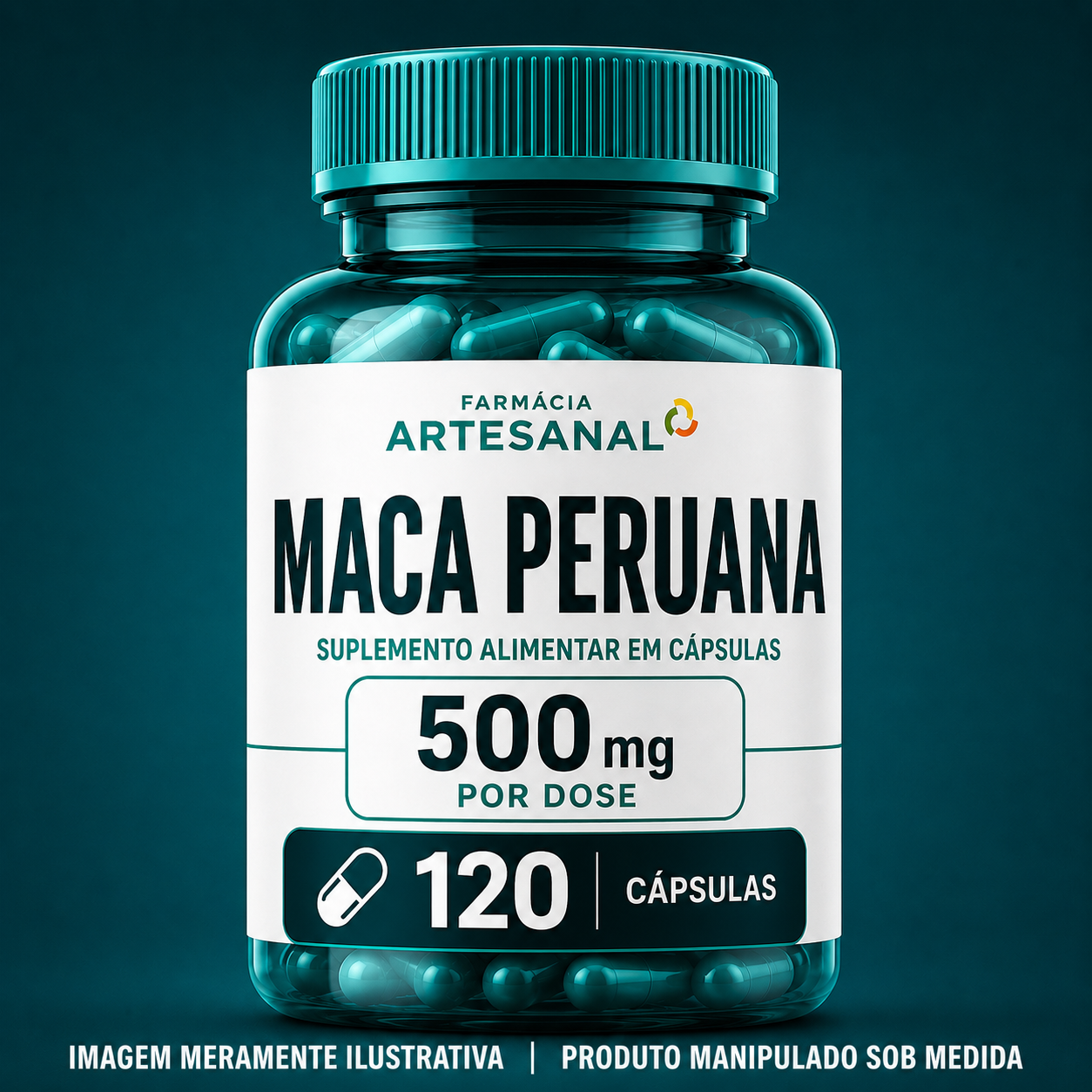 Maca Peruana 500 mg Farmácia Artesanal